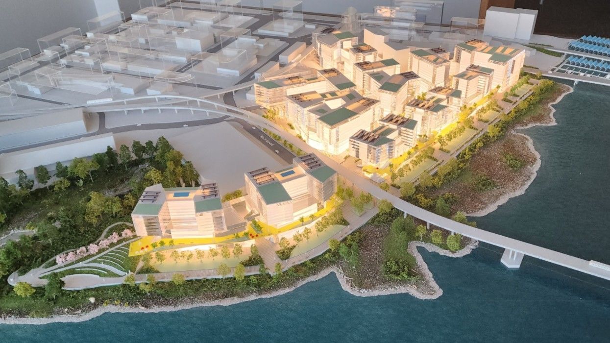 An architectural model of the redeveloped Richmond Night Market.