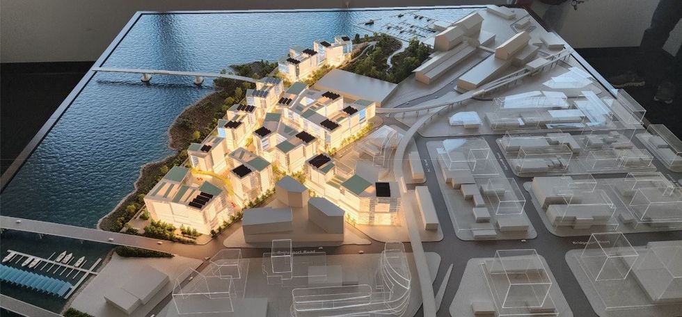 An architectural model of the redeveloped Richmond Night Market.