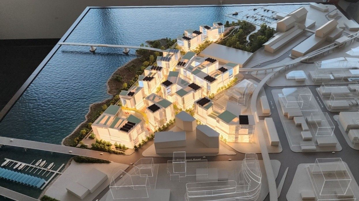 An architectural model of the redeveloped Richmond Night Market.