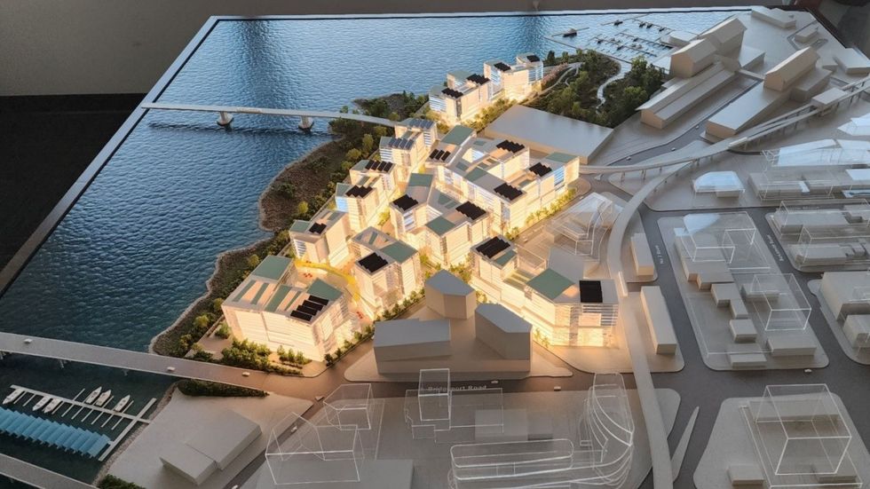 An architectural model of the redeveloped Richmond Night Market.