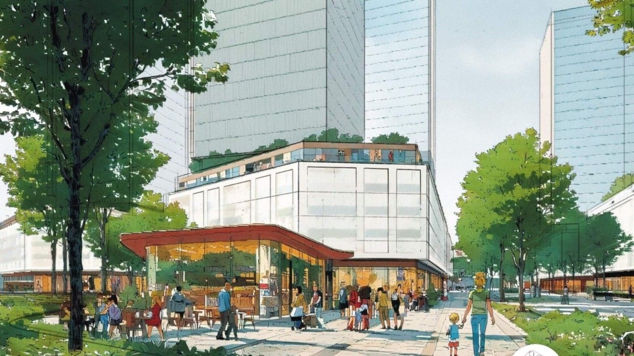 An artistic rendering of the Capilano Mall redevelopment planned for North Vancouver.