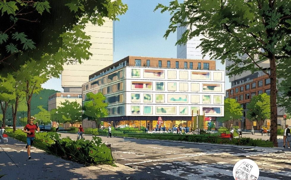 An artistic rendering of the Capilano Mall redevelopment planned for North Vancouver.