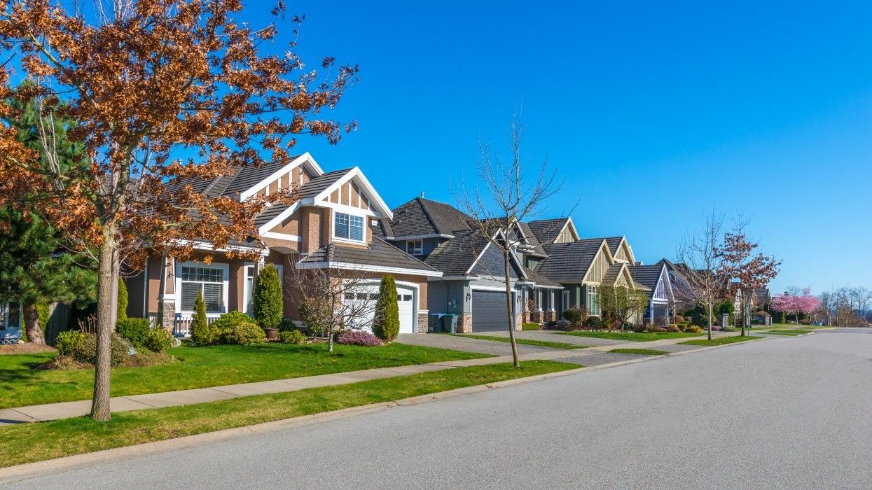 An empty residential street in Metro Vancouver.