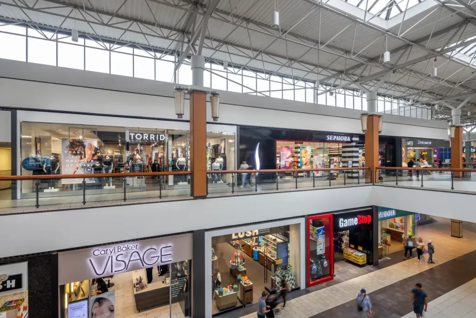An interior photo of the Lime Ridge Mall in Hamilton, Ontario.
