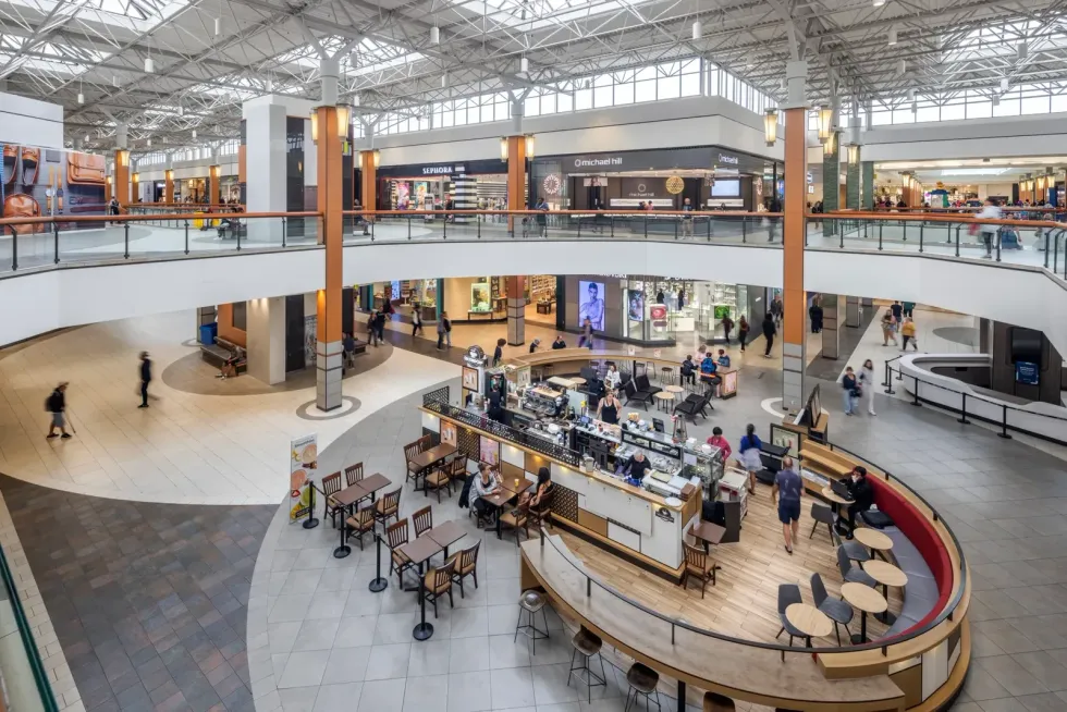 An interior photo of the Lime Ridge Mall in Hamilton, Ontario.