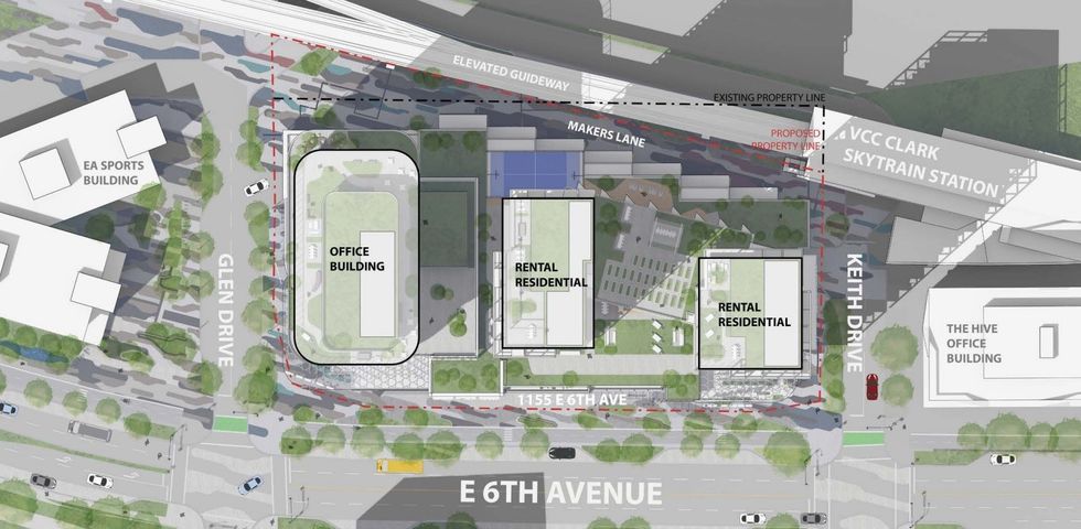 An overview of 1155 E 6th Avenue and the proposal.