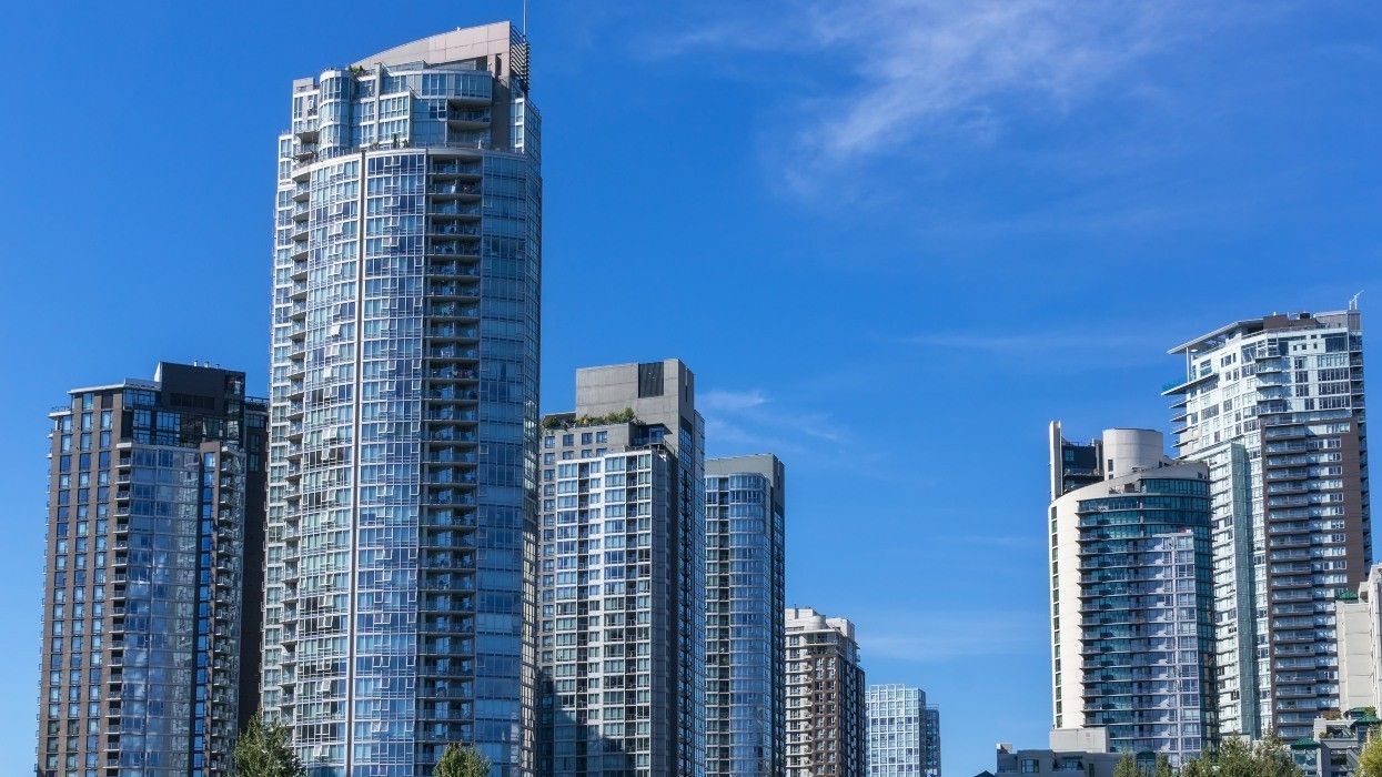 Apartment buildings in Vancouver.