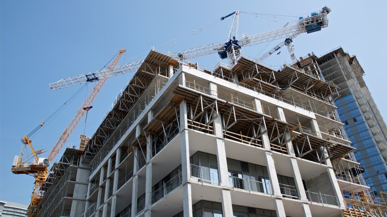 Apartment construction in Toronto.