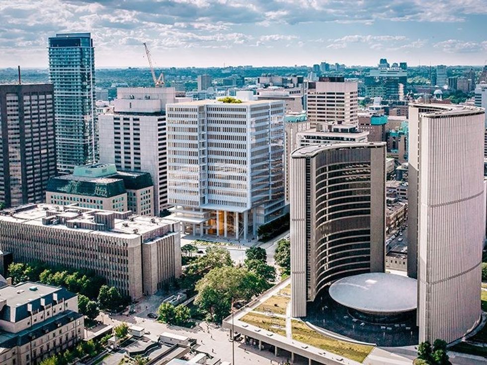 Artistic rendering of  new toronto court house daylight