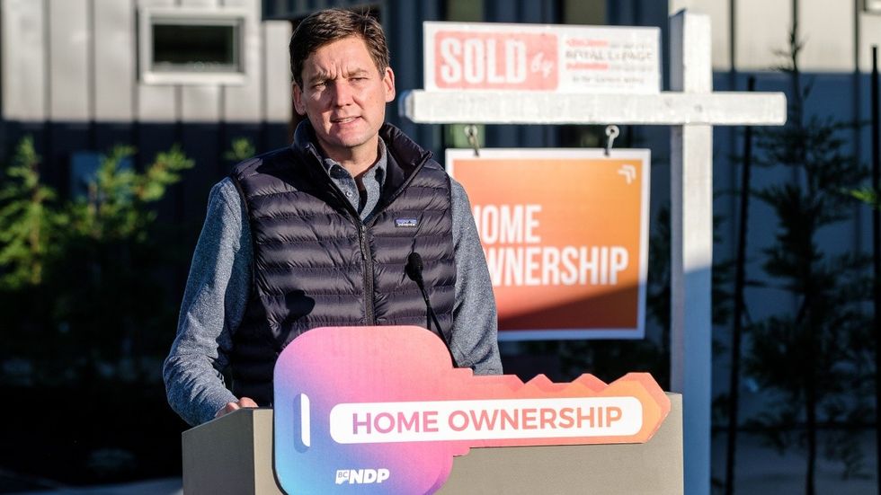 BC NDP Leader David Eby at a campaign event on September 28, 2024.