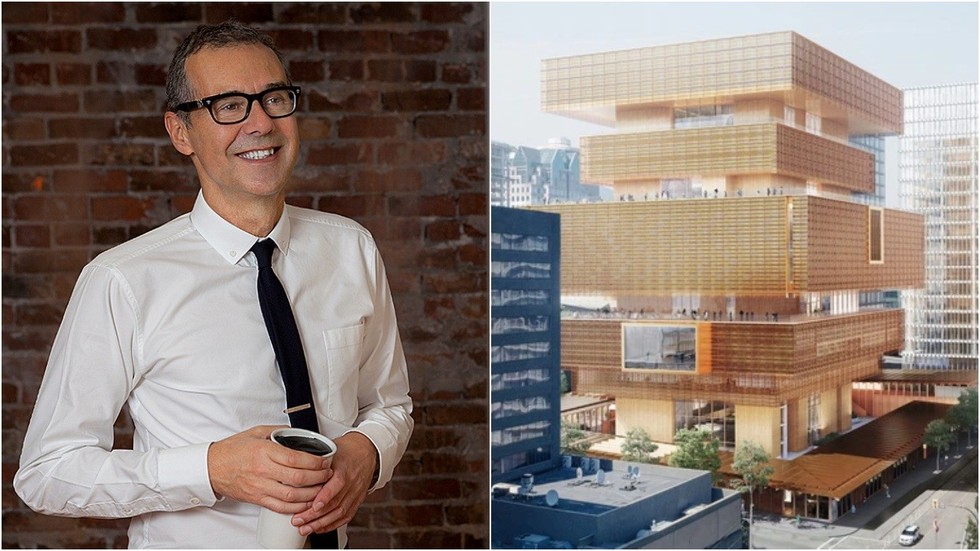 Bob Rennie (left) was set to give some of his art collection to the new Vancouver Art Gallery (right).