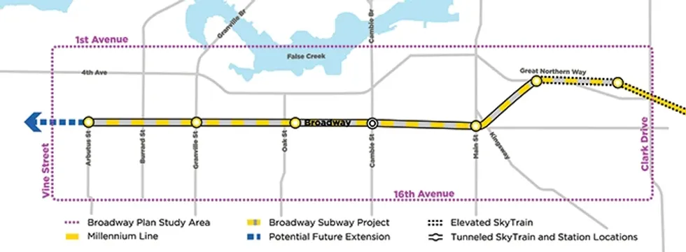 Broadway plan area map
