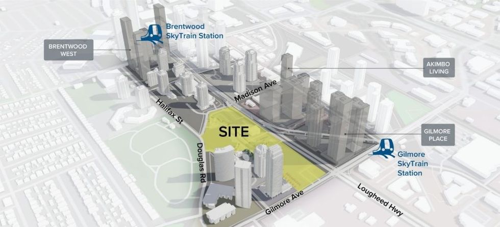 Burnaby Buchanan West Master Plan Site - Brentwood Context