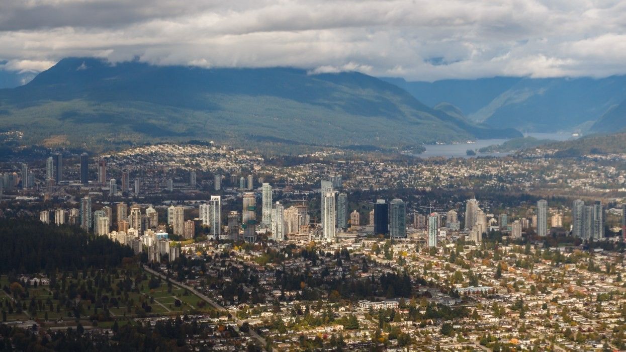 Burnaby's Metrotown neighbourhood, from a distance.