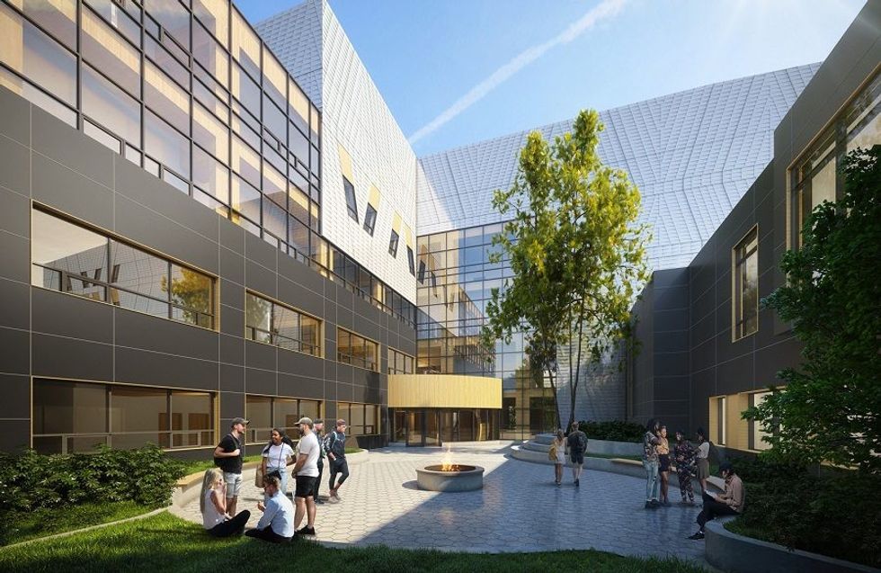 Centennial College wood campus building in Scarborough