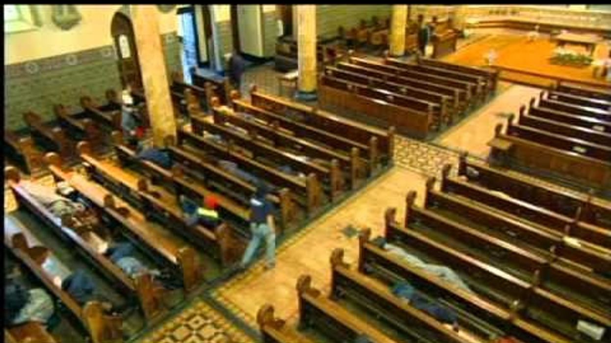 Church allows homeless to sleep