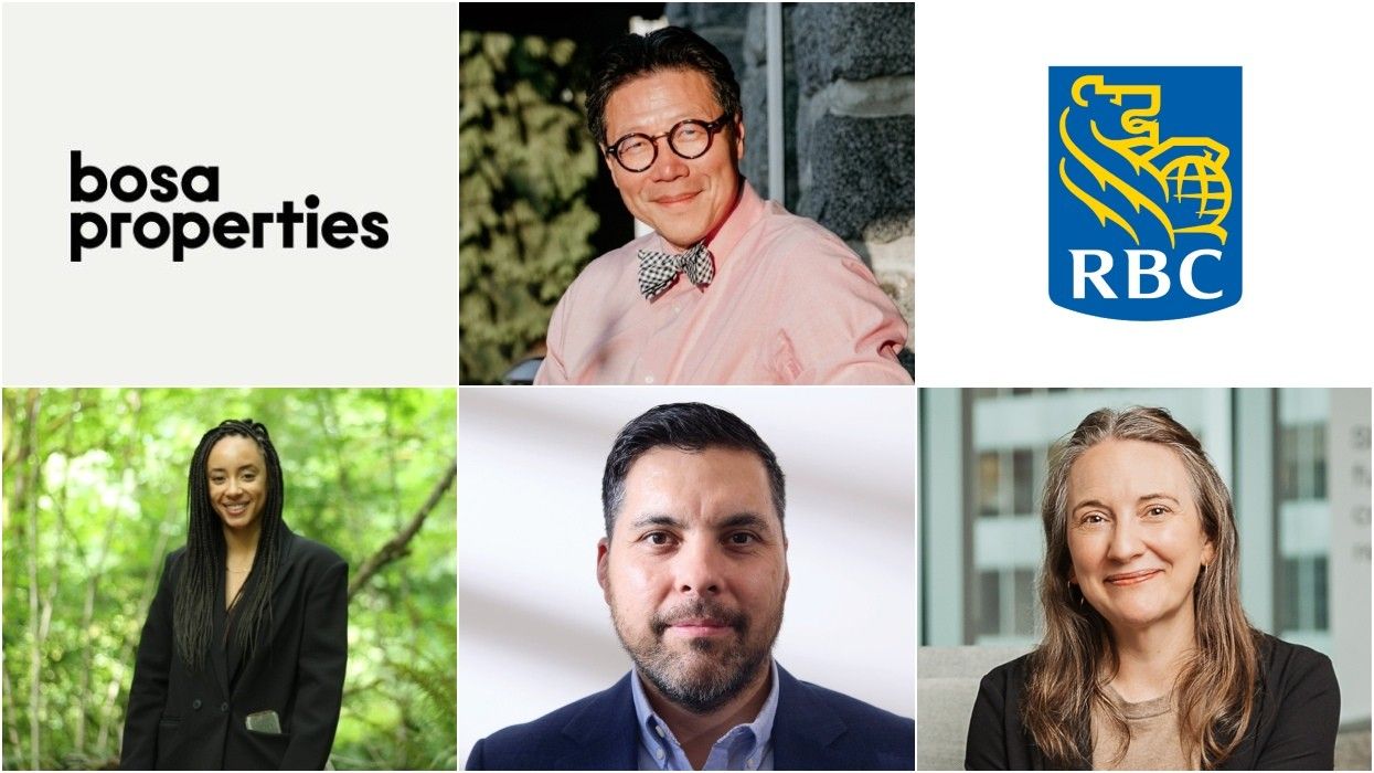 Clockwise from top centre: Bruce Ma, RBC, Harmony Cornwell, Michael Fugeta, Camille Iverson, Bosa Properties.
