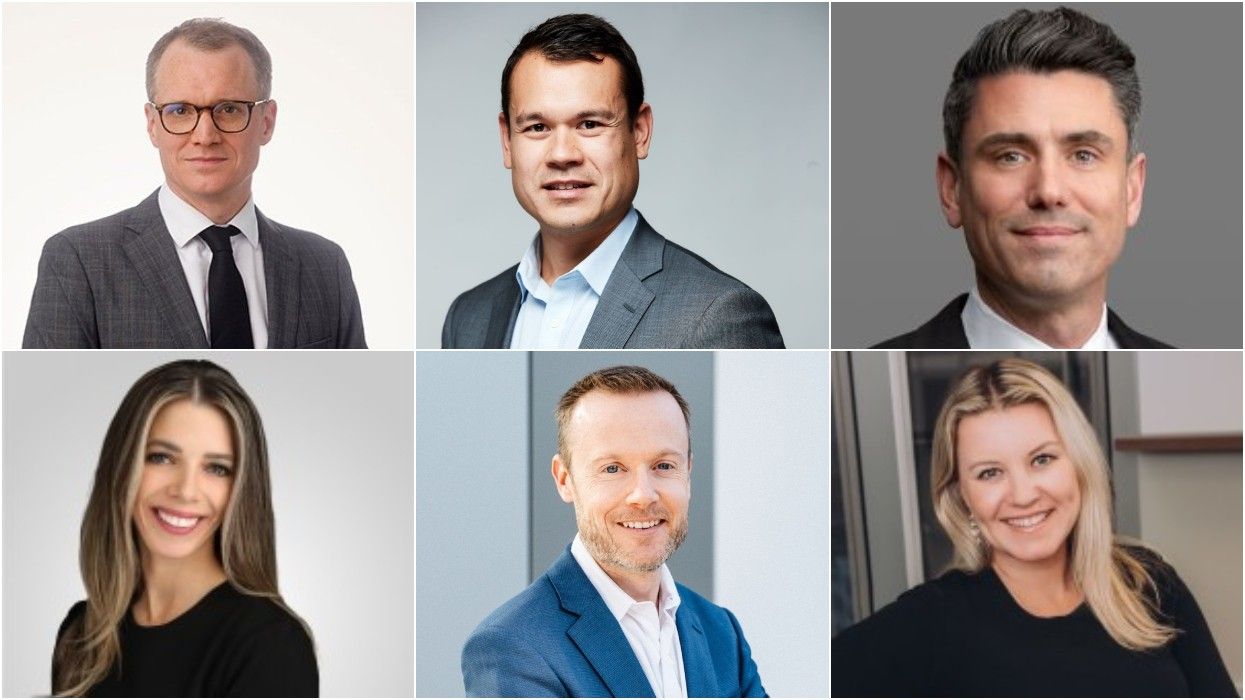 Clockwise from top middle: Dan Scarrow, Kyle Wilson, Louise Tagulao, Michael Ward, Christina Hall, and Jonathan Cooper.