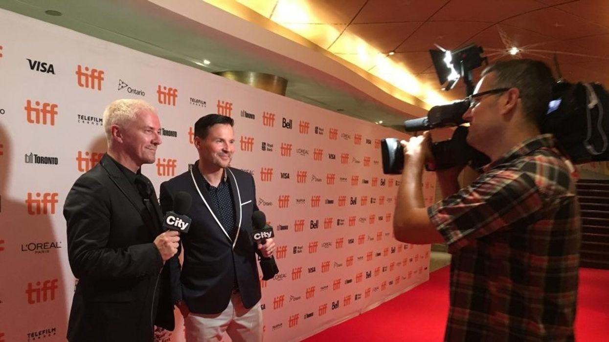 Colin and Justin on the TIFF red carpet. (Photos on red carpet courtesy Colin and Justin)