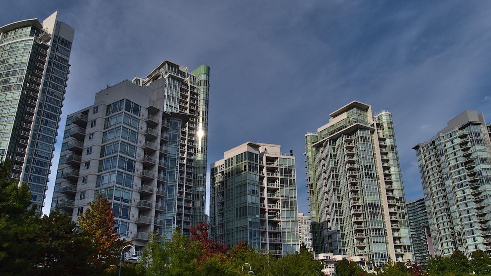Condo buildings in Vancouver.