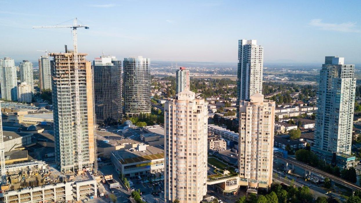 Construction at Station Square next to Metrotown in Burnaby.