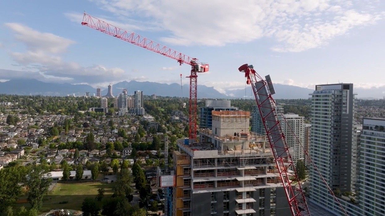 Construction at the Signal project by Oxford Properties and Intracorp in Vancouver.