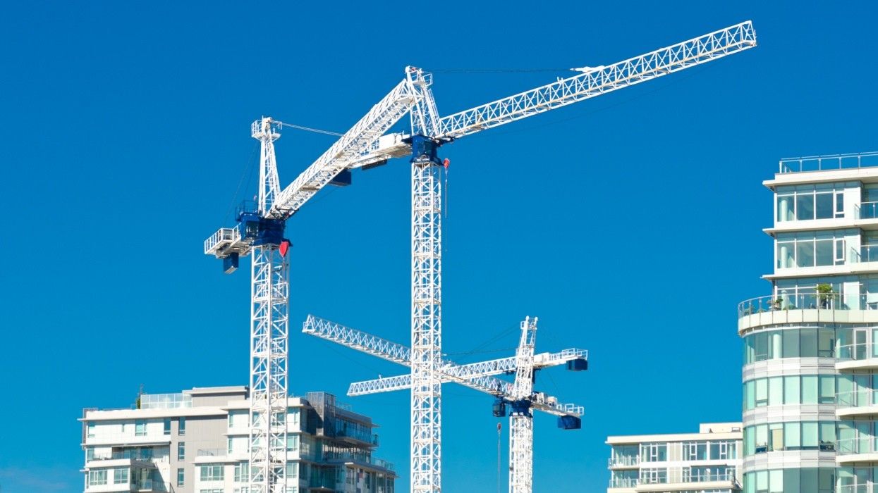 Cranes at work in Vancouver.