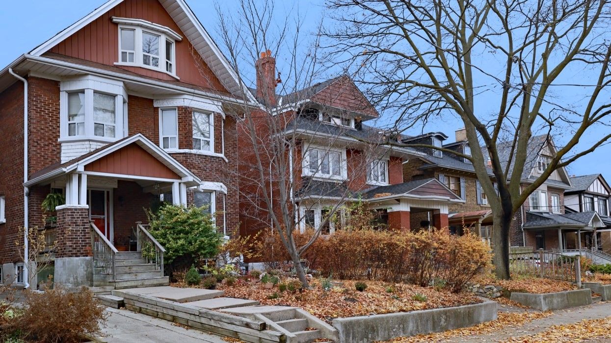 Detached homes in Toronto in the fall.