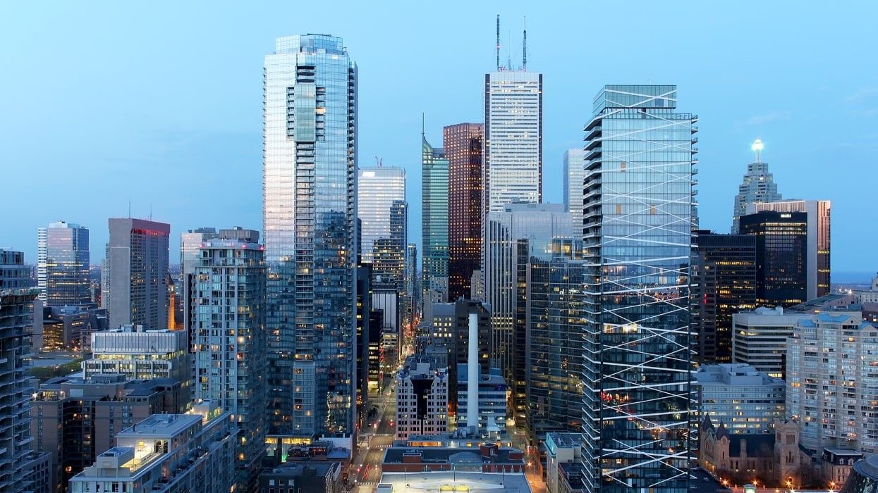 Downtown Toronto office buildings.