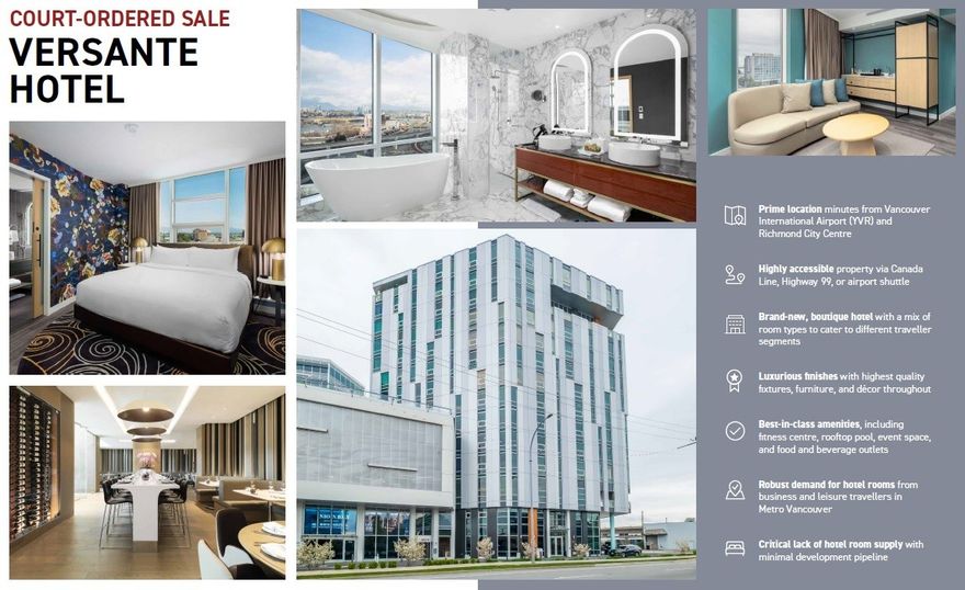 Excerpts from the Versante Hotel sales brochure.