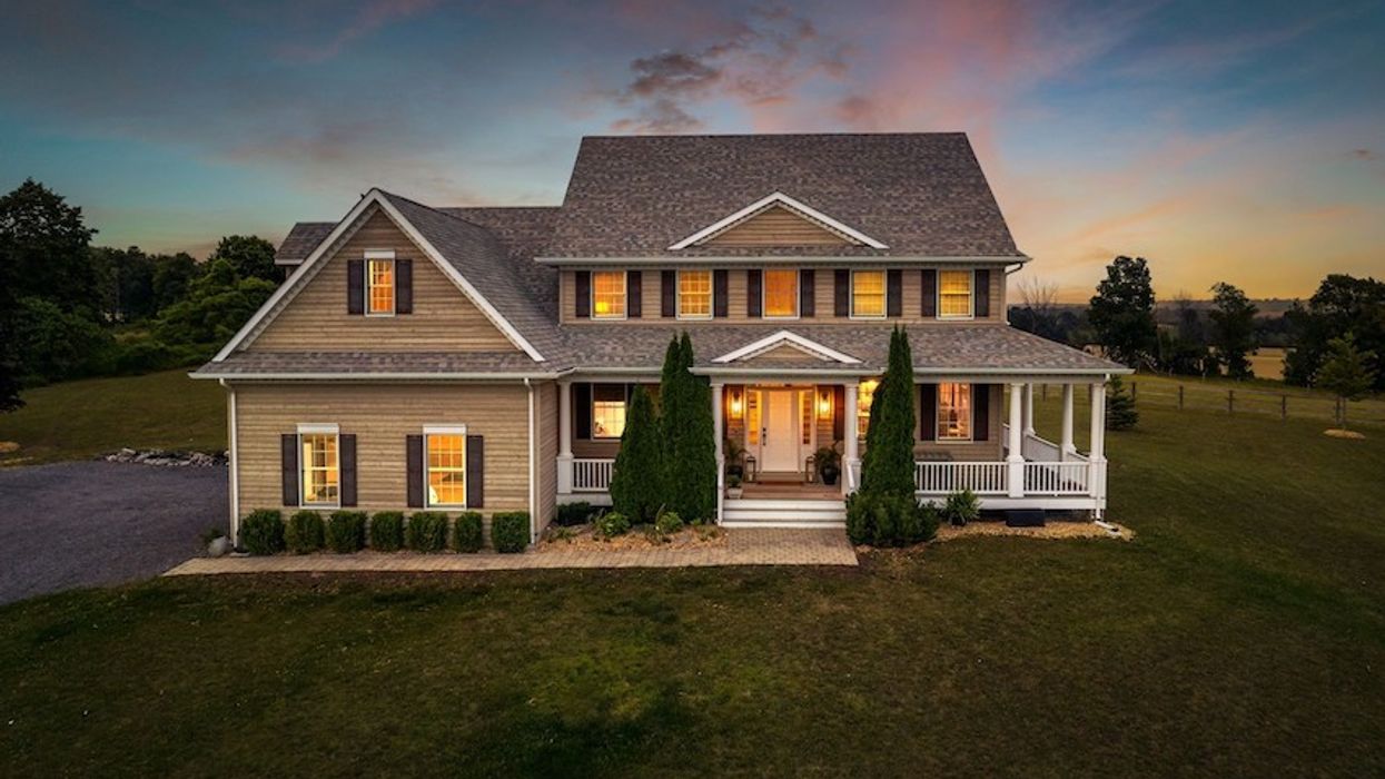 Farmhouse at dusk
