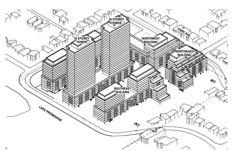 five-tower development proposed toronto lakeshore
