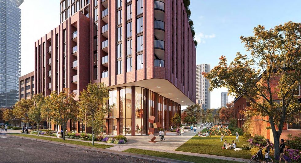 Ground-level view of 135 Isabella Street.