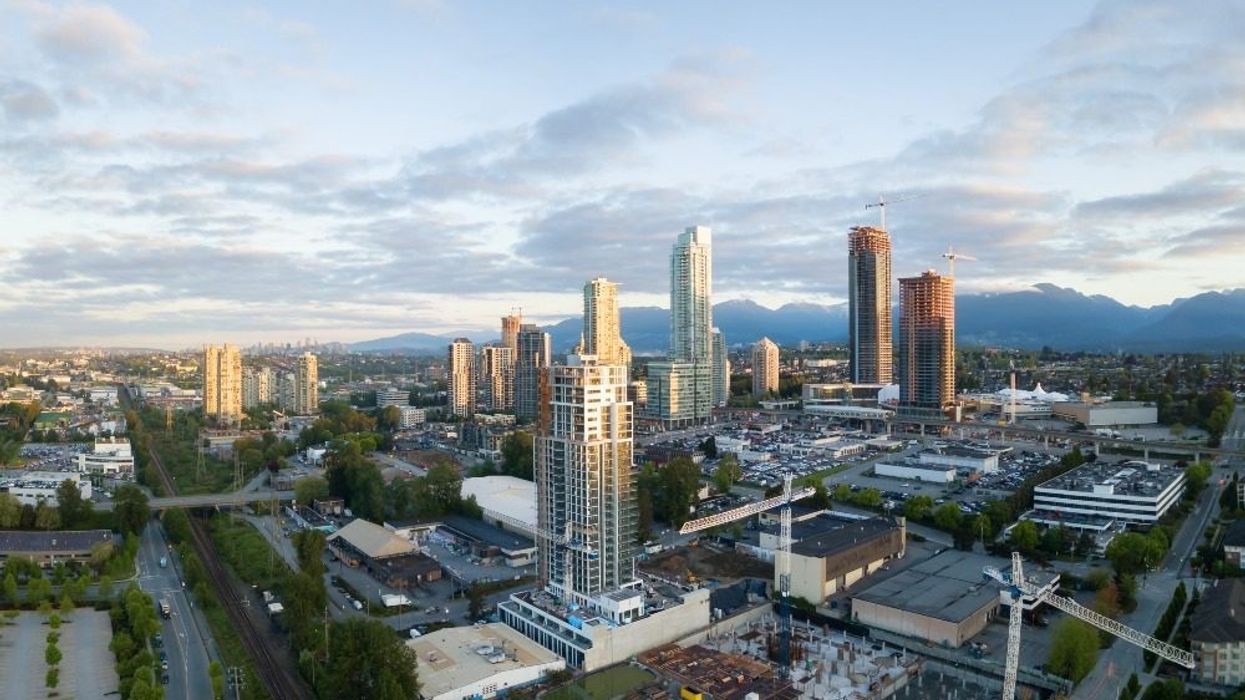 High-rise condo buildings in Brentwood neighbourhood of Burnaby, British Columbia