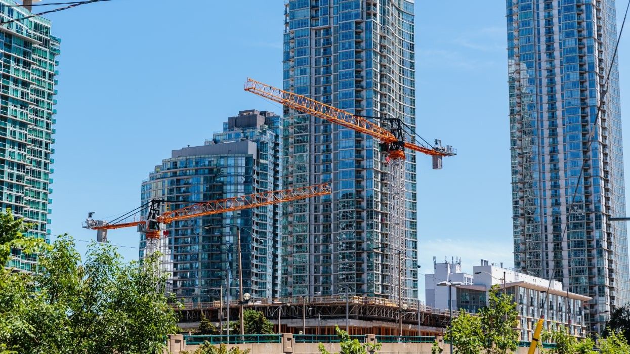 High-rise construction in Toronto.