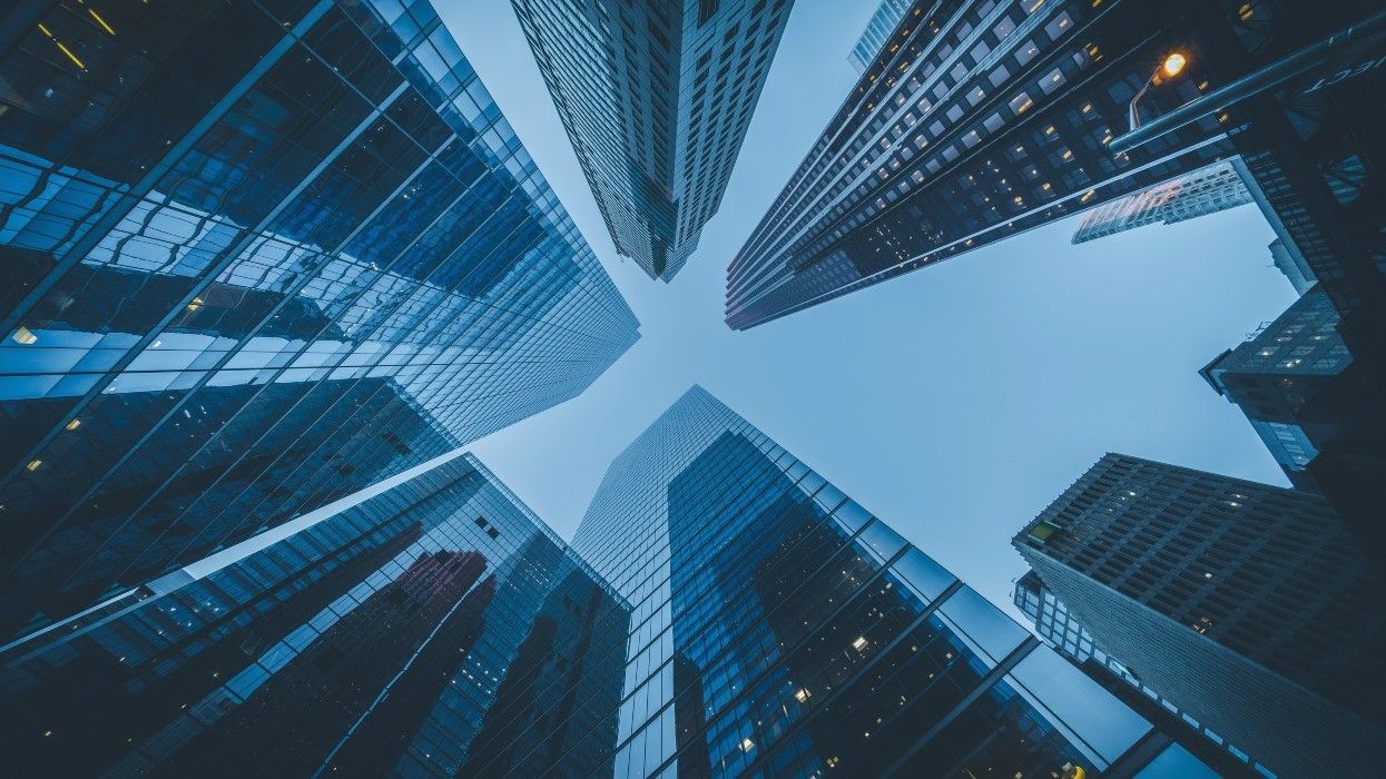 High-rise office towers in Toronto, Ontario.