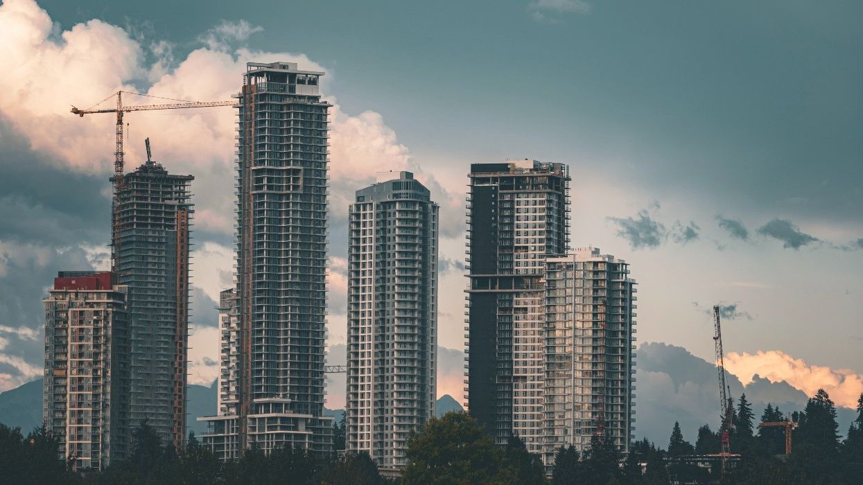 High-rise towers under construction in Metro Vancouver.