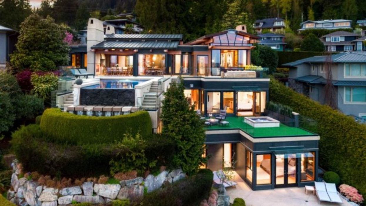 This West Vancouver Property's Tiered Yard Offers Panoramic Water Views