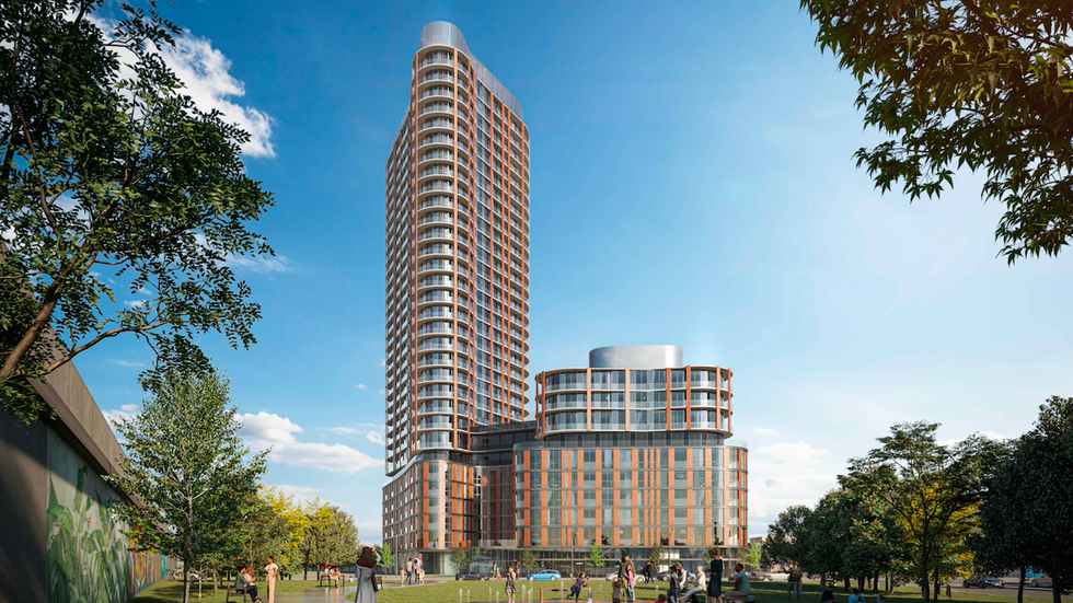Plans For 32-Storey Toronto Flatiron Mired In Receivership Over $28M Debt