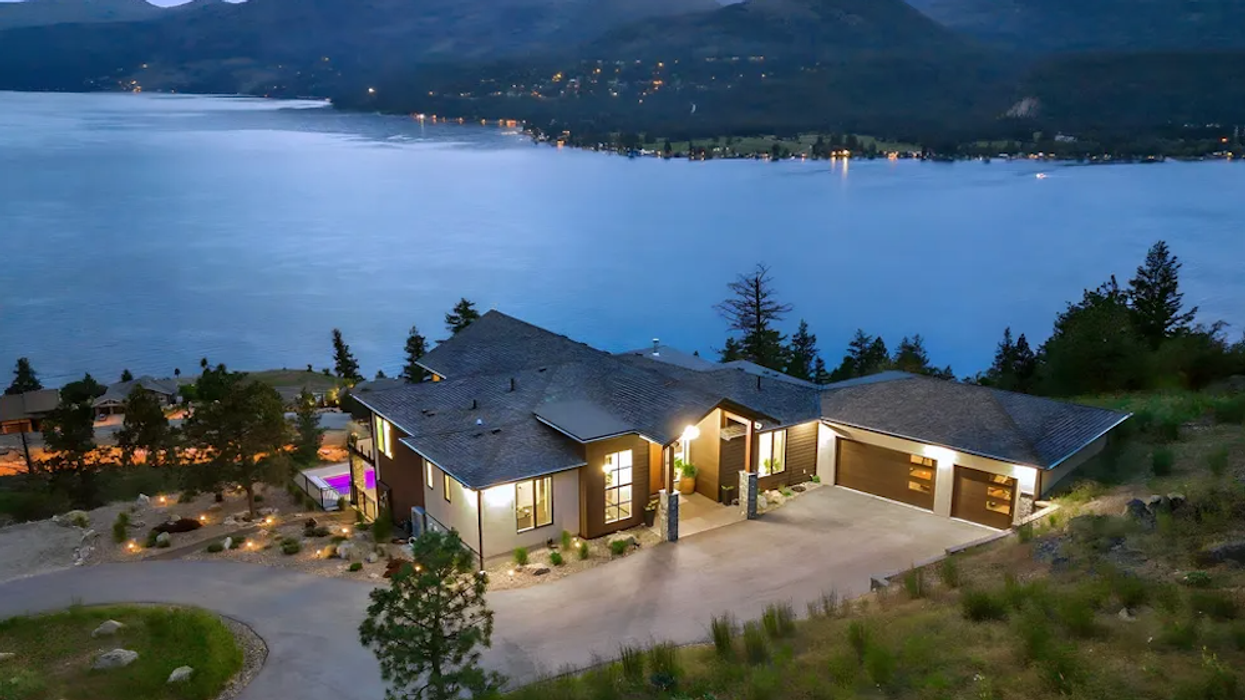 Sleek Gated 4-Bed Estate Listed Overlooking Okanagan Lake