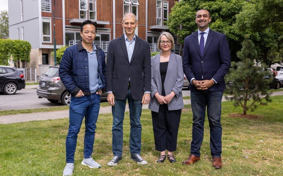 Ken Sim, Thomas Davidoff, Jill Atkey, and Ravi Kahlon at the Housing Supply Act announcement on May 31, 2023.