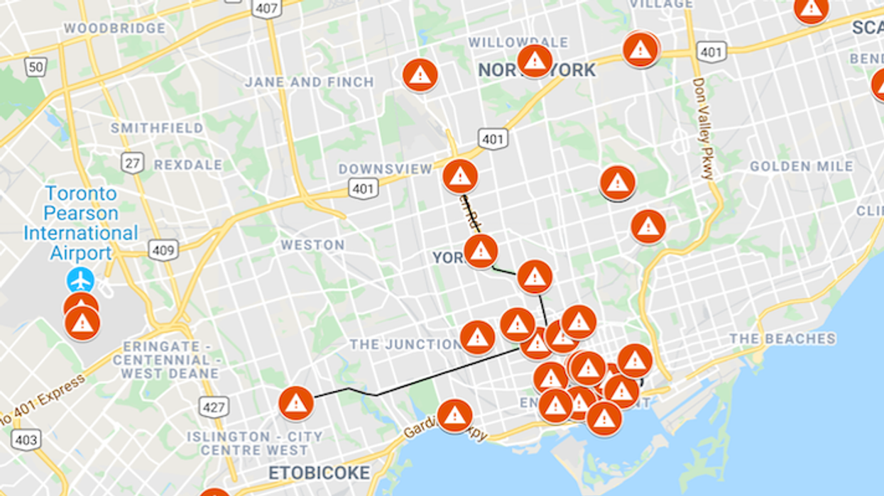 known covid-19 locations