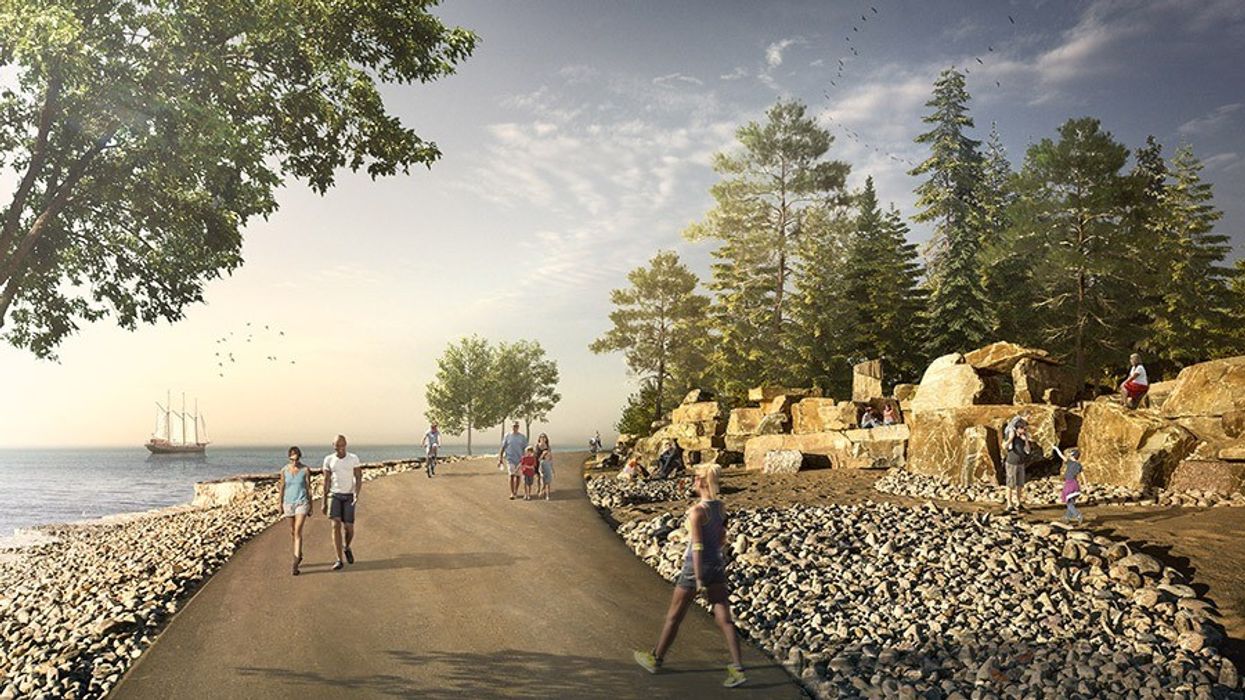 Located at the eastern end of the Ontario Place Islands, the Trillium Park and William G. Davis Trail dramatically transform a 7.5-acre asphalt parking lot into a naturalized green refuge, celebrating the legacy of Ontario Place and the landscapes of Ontario. (Photos and renderings courtesy of LANDinc.)