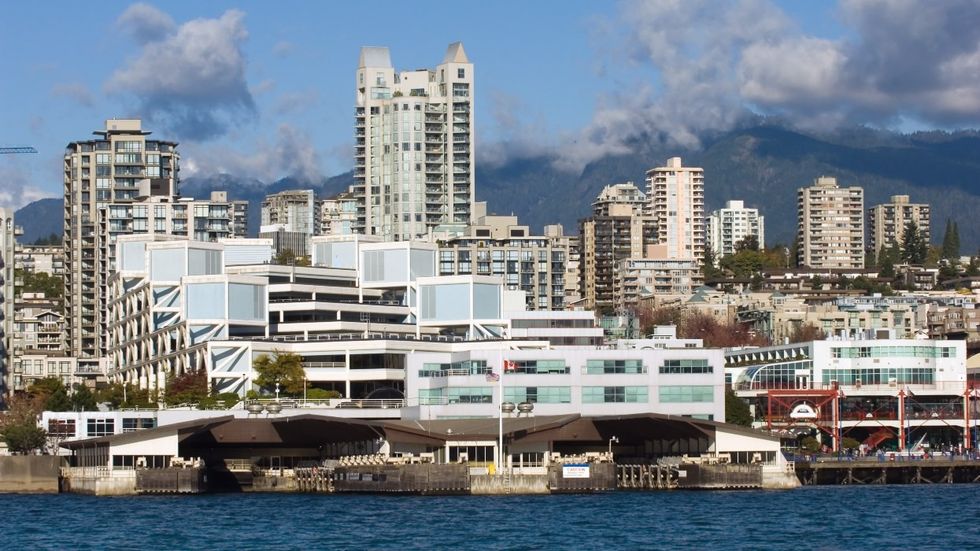 Lonsdale Quay and 151 Esplanade W in the City of North Vancouver.