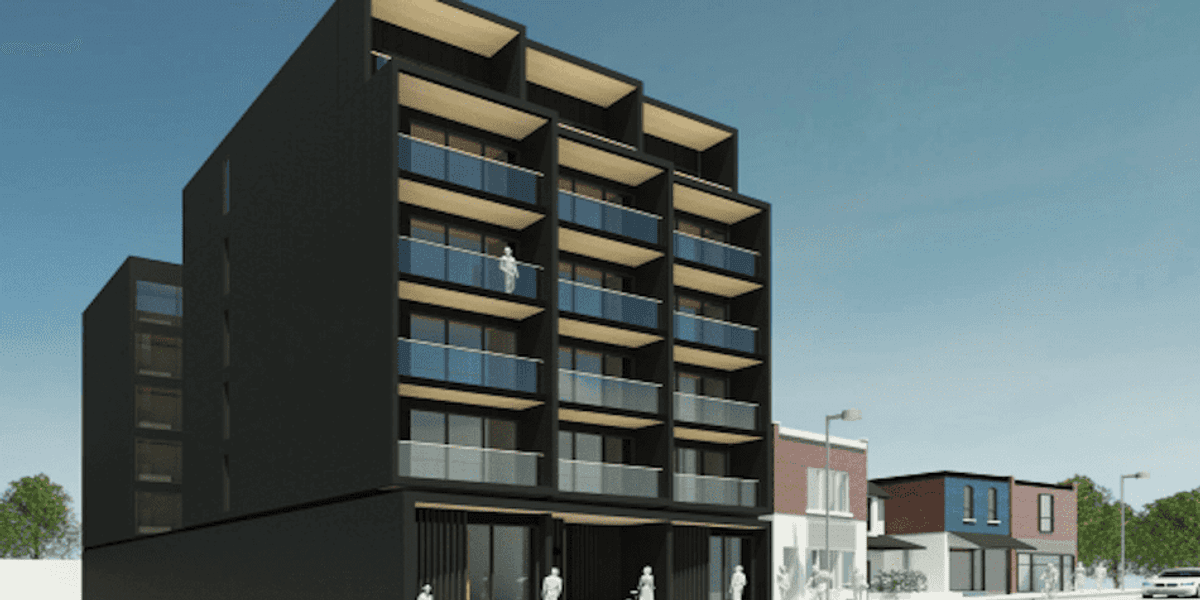 'Elegant and Minimal' Mass Timber Mid-Rise Proposed for Junction Triangle