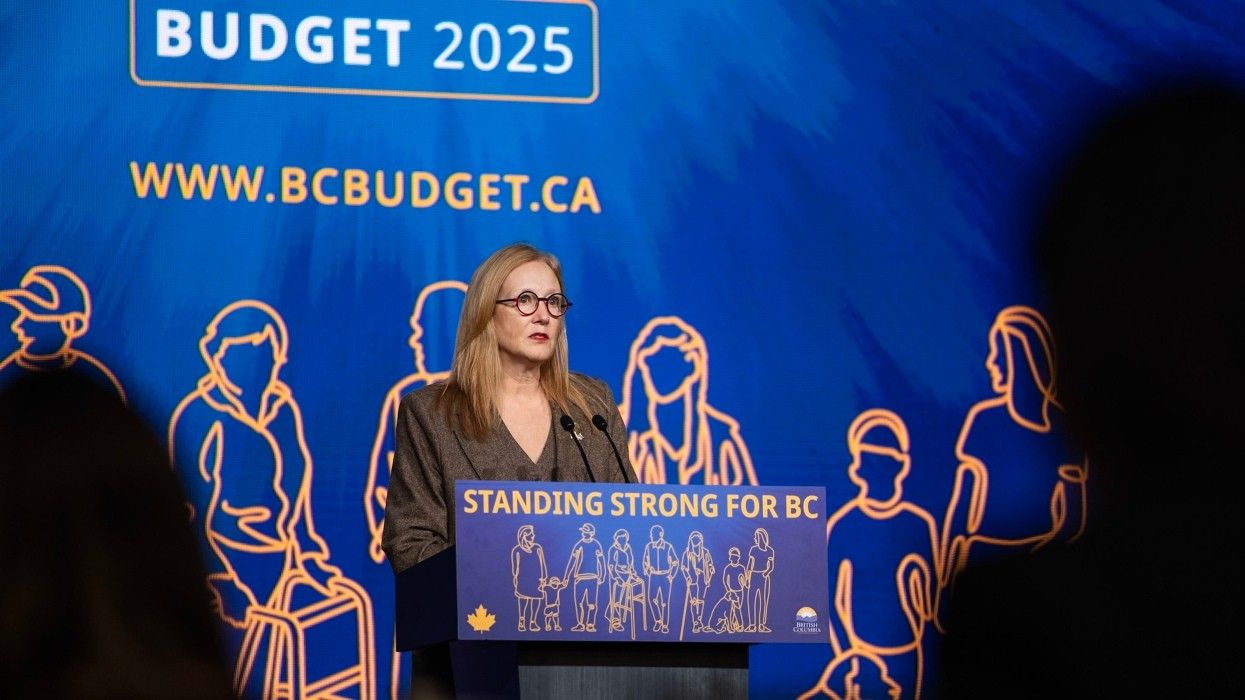 Minister of Finance Brenda Bailey announcing BC Budget 2025 on March 3.
