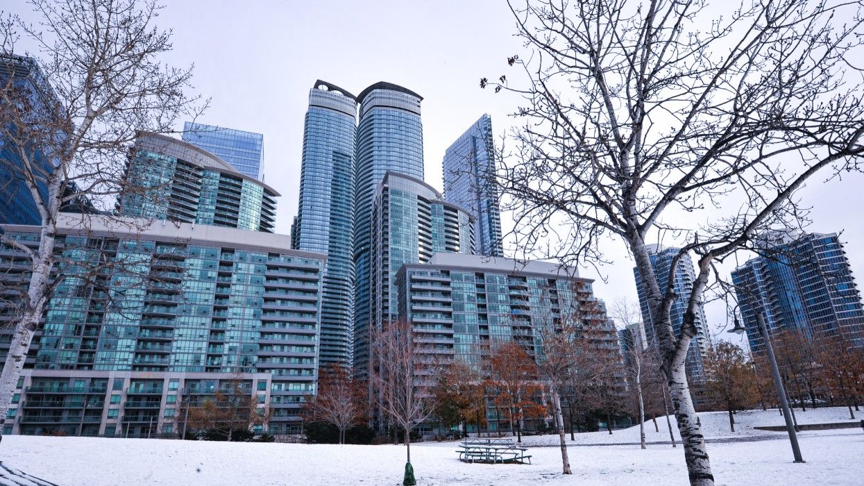 Modern condos in downtown Toronto.