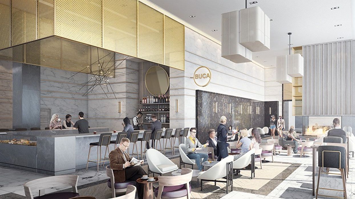 Much contemplation goes into the retail space lining the street level of condo buildings. Within Transit City in Vaughan, the high-end BUCA brand was chosen, adding an urban Toronto feel to the suburban address. (Rendering courtesy of CentreCourt Developments)