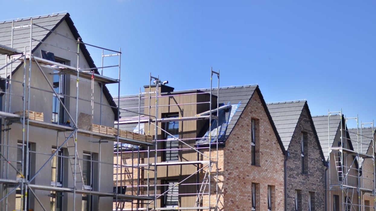 New houses under construction.