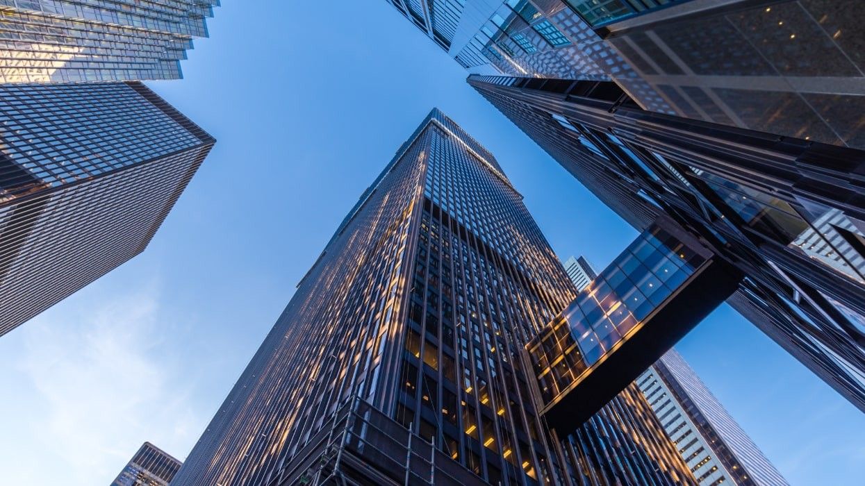 Office buildings in the financial district of downtown Toronto.